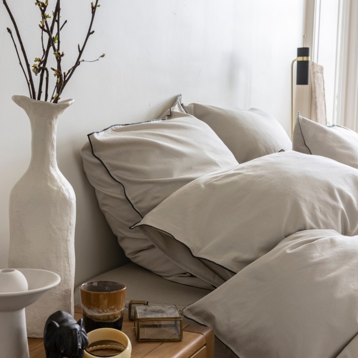 Taie d'oreiller Rêve Satiné en satin de Coton lavé