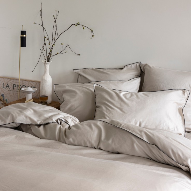 Taie d'oreiller Rêve Satiné en satin de Coton lavé