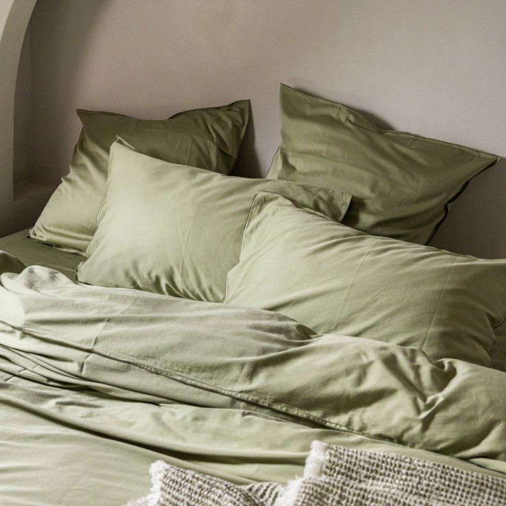 Taie d'oreiller Rêve Satiné en satin de Coton lavé