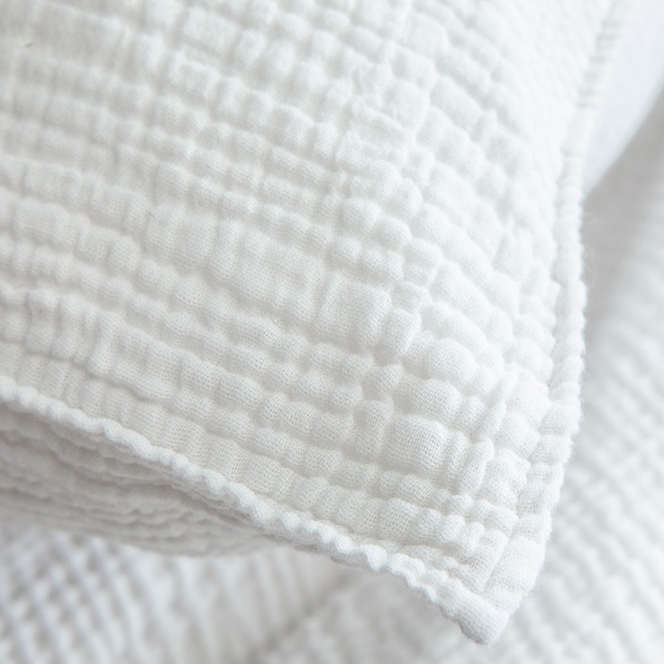 Taie d'oreiller Simplement Gaufré en gaze de Coton