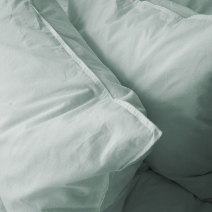 Lot de 2 taies d'oreiller Douceur Lavée en percale de Coton