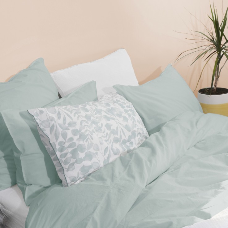 Lot de 2 taies d'oreiller Douceur Lavée en percale de Coton