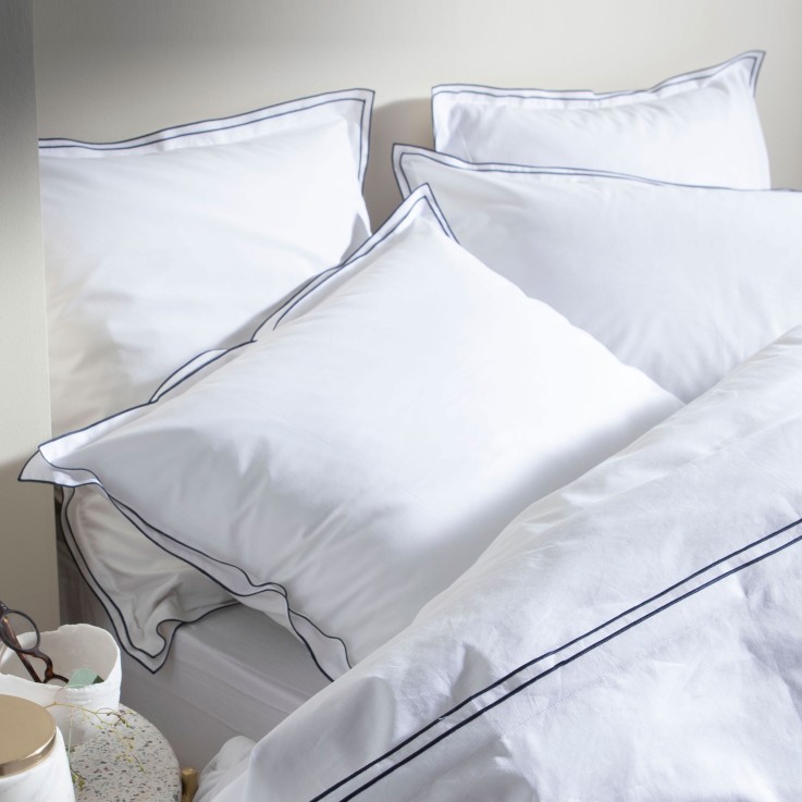 Taie d'oreiller Simplicité Chic en percale de Coton