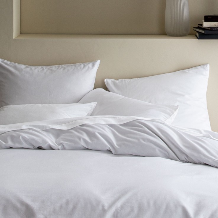Taie d'oreiller Nuit Satinée en satin de Coton lavé