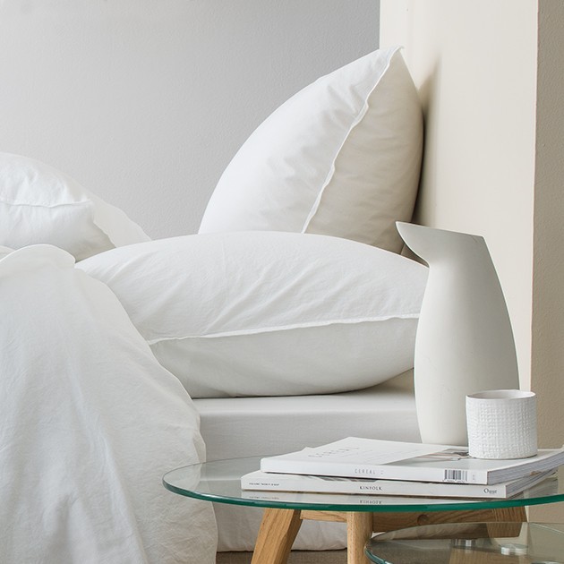 Taie d'oreiller Douceur Lavée en percale de Coton
