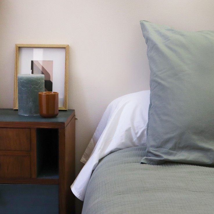 Taie de traversin Douceur Lavée en percale de Coton