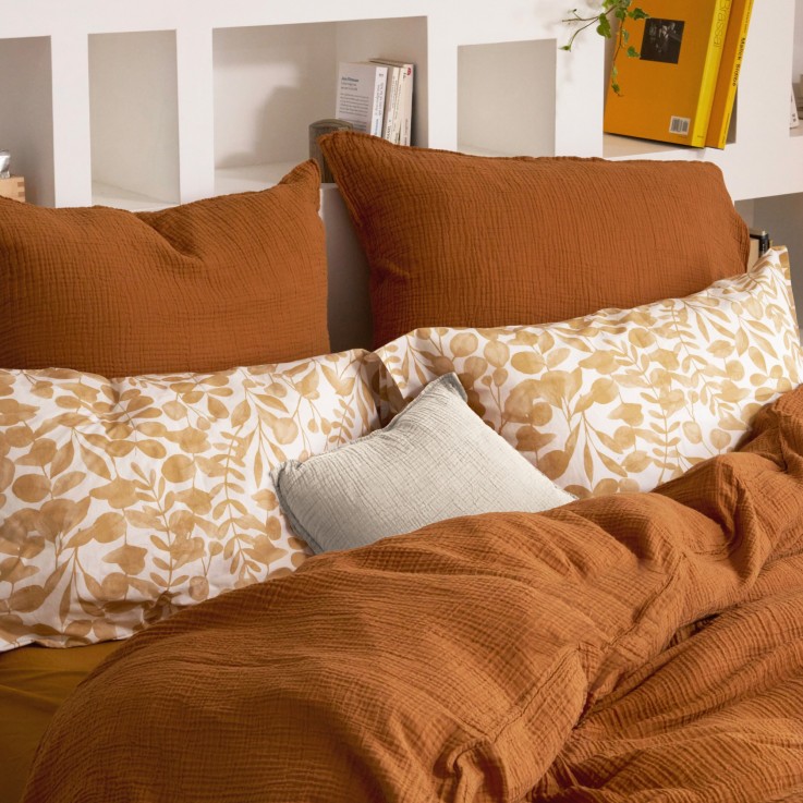 Housse de coussin Simplement Gaufré en gaze de Coton