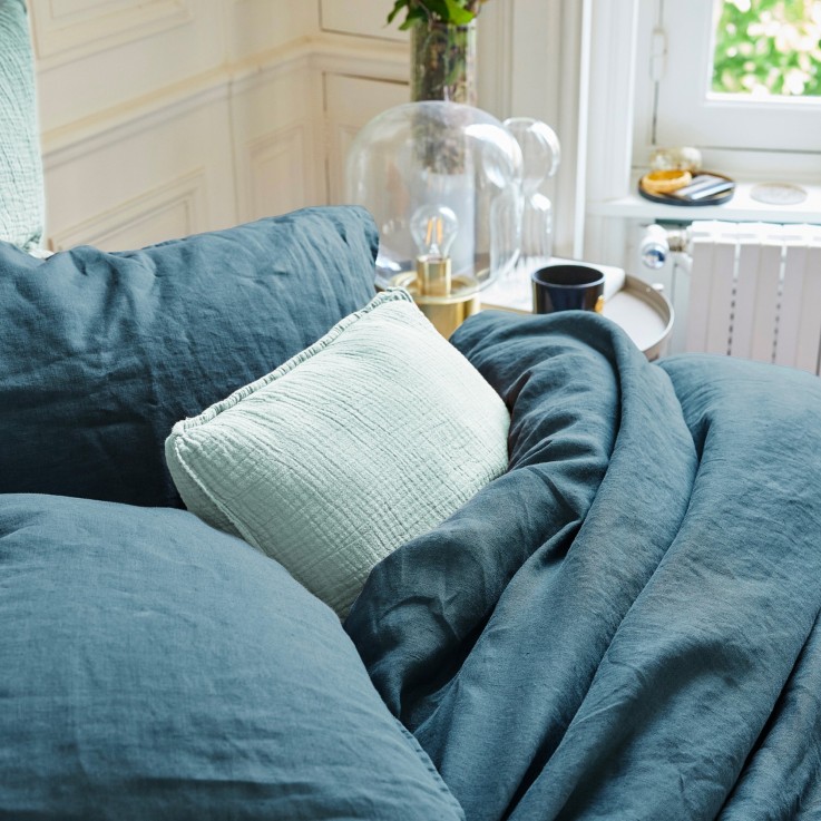 Housse de coussin Simplement Gaufré en gaze de Coton