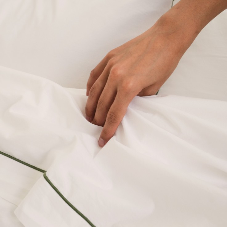 Drap plat Douceur Lavée en percale de Coton