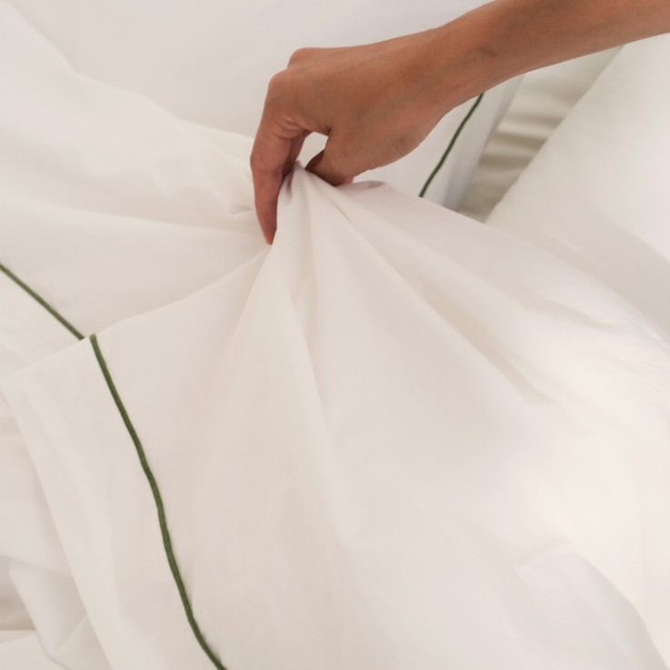 Drap plat Douceur Lavée en percale de Coton
