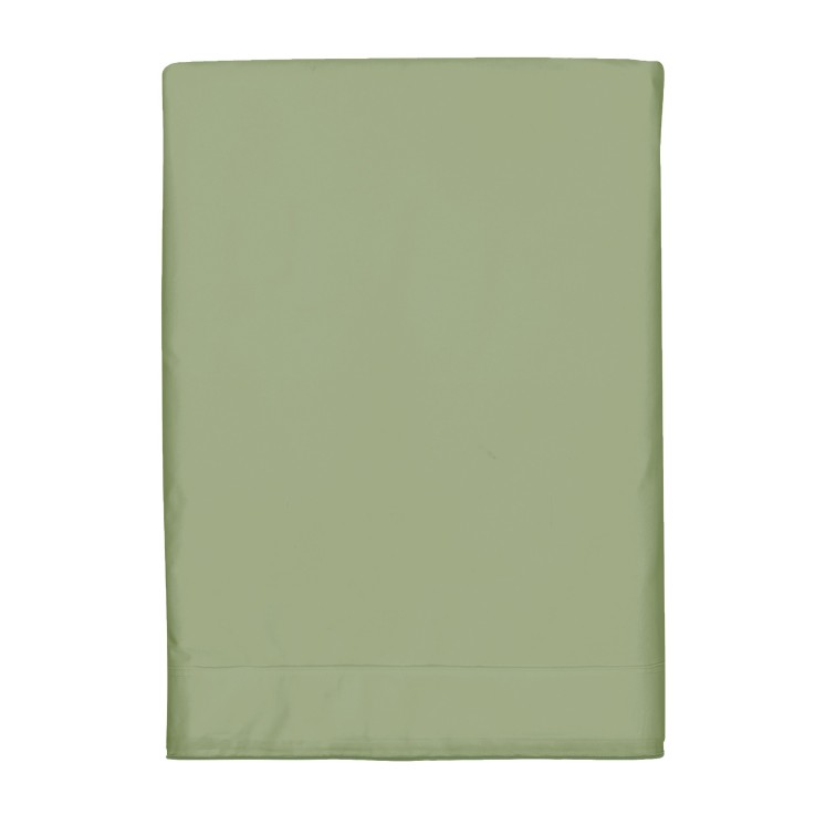 Drap plat Rêve Satiné en satin de Coton lavé