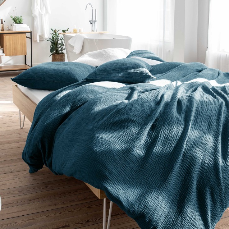 Housse de couette Simplement Gaufré en gaze de coton