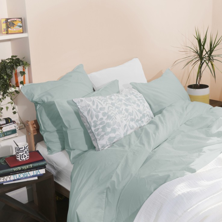 Housse de couette Douceur Lavée en percale de Coton