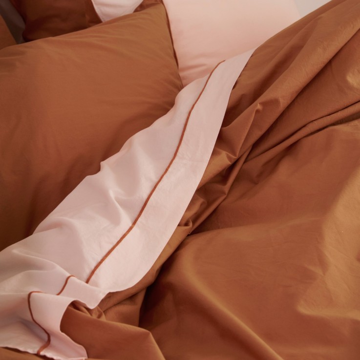 Housse de couette Douceur Lavée en percale de Coton