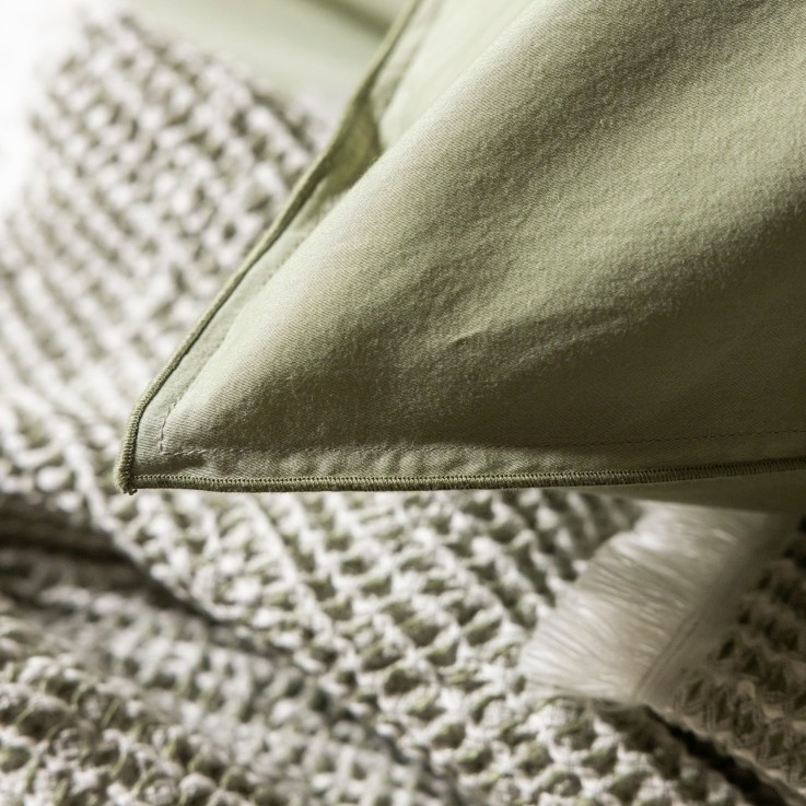 Housse de Couette Rêve Satiné en satin de Coton lavé