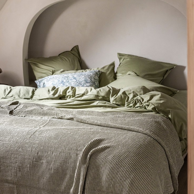 Housse de Couette Rêve Satiné en satin de Coton lavé