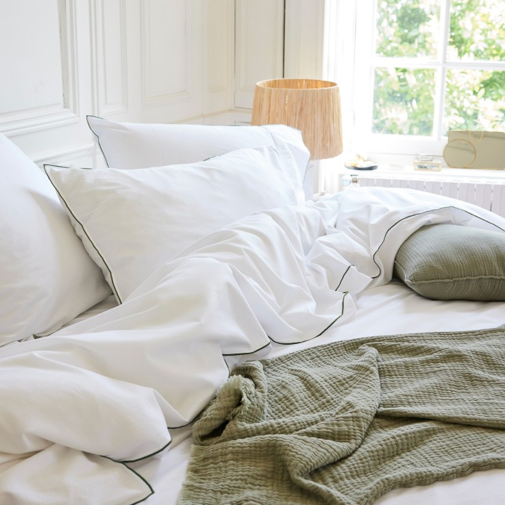 Housse de Couette Rêve Satiné en satin de Coton lavé