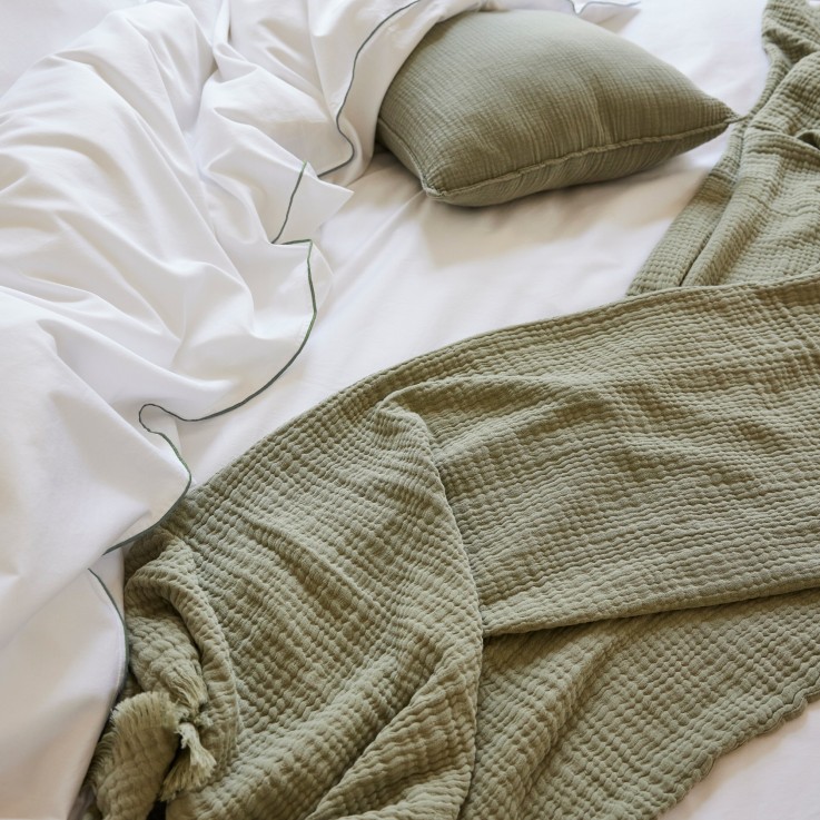 Housse de Couette Rêve Satiné en satin de Coton lavé