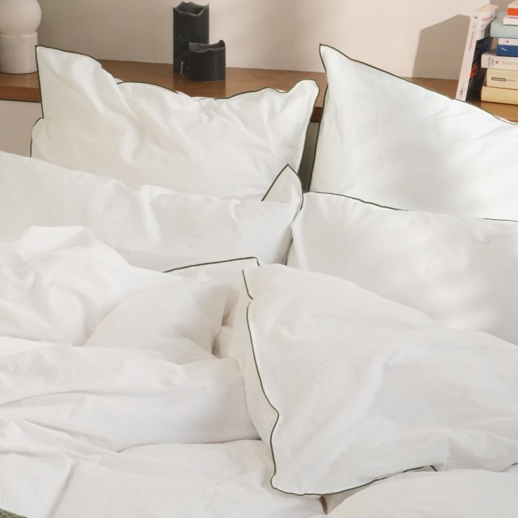 Housse de couette Douceur Lavée en percale de Coton