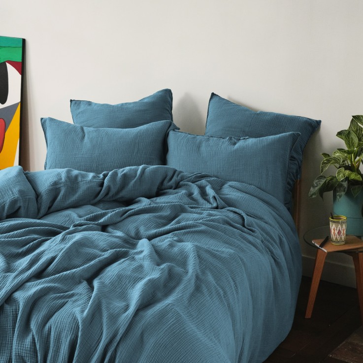 Housse de couette Simplement Gaufré en gaze de coton