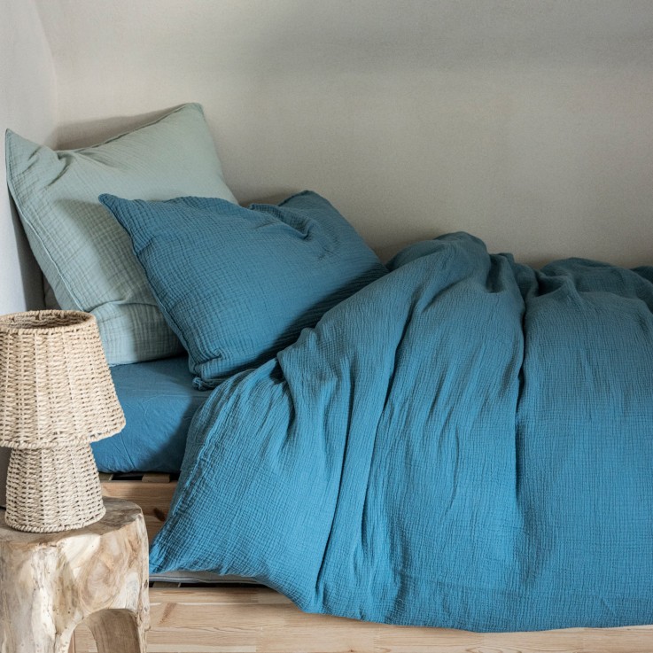 Housse de couette Simplement Gaufré en gaze de coton