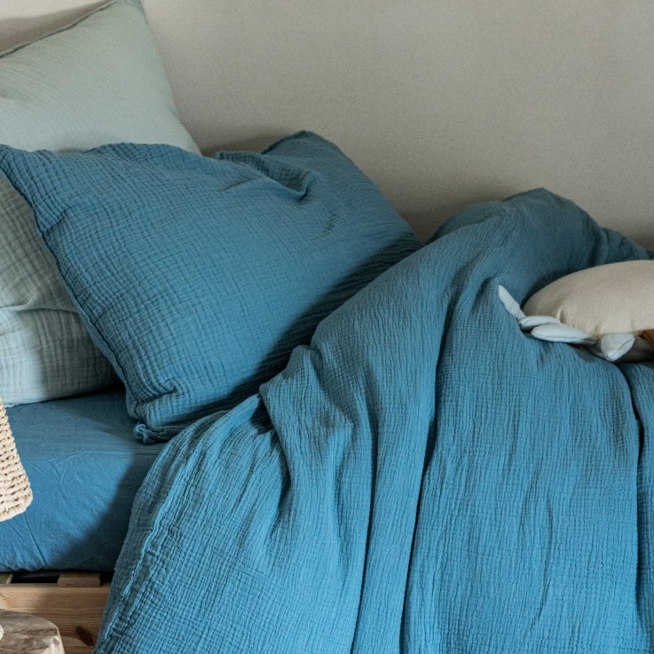 Housse de couette Simplement Gaufré en gaze de coton
