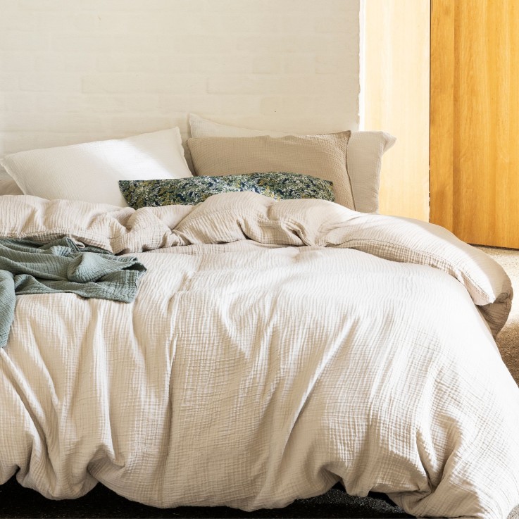 Housse de couette Simplement Gaufré en gaze de Coton