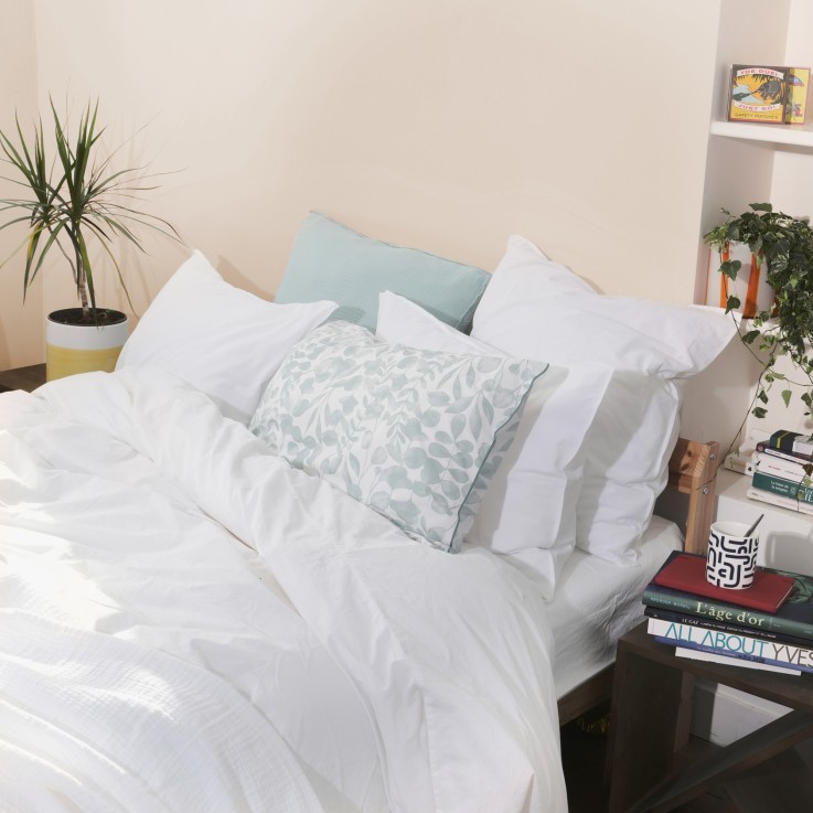 Housse de couette Douceur Lavée en percale de Coton