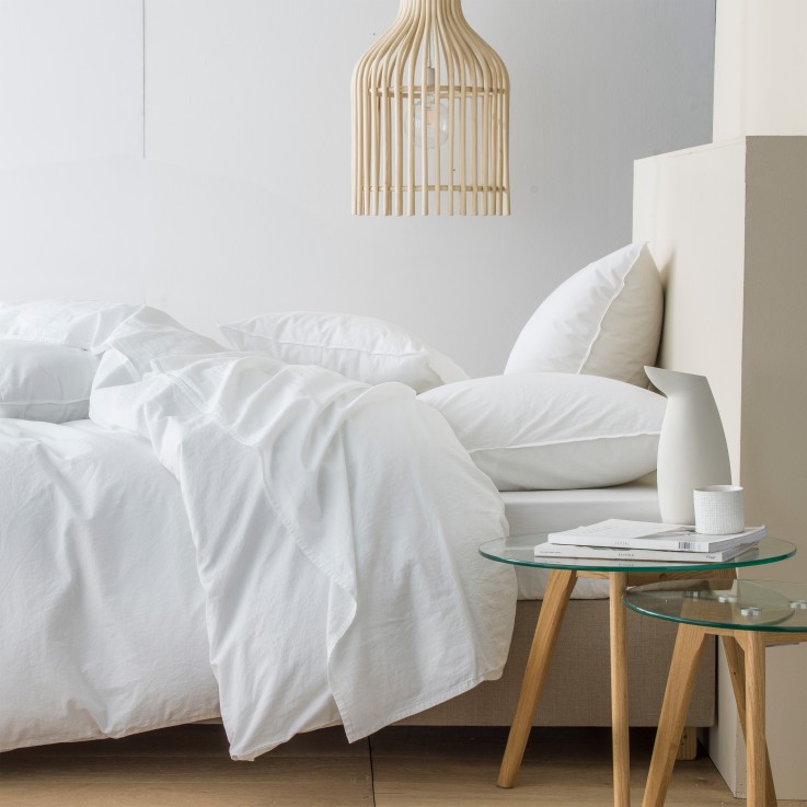 Housse de couette Douceur Lavée en percale de Coton