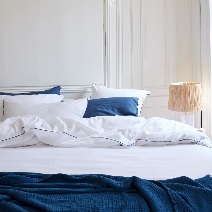 Housse de Couette Rêve Satiné en satin de Coton lavé