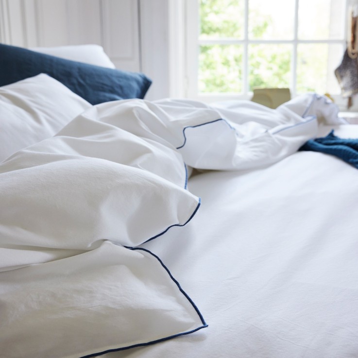 Housse de Couette Rêve Satiné en satin de Coton lavé