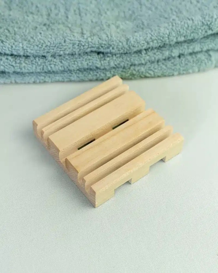 Grand porte-savon en bois