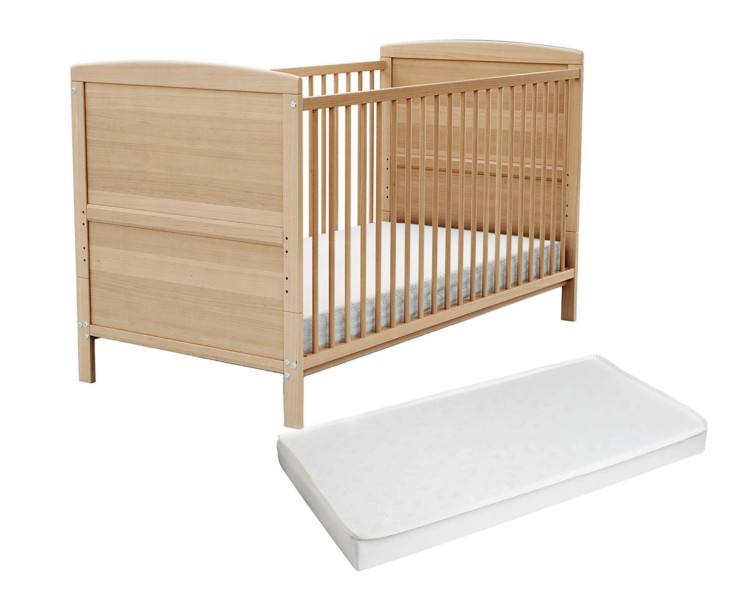 Lit bébé évolutif en bois avec matelas en bois ESSENTIEL