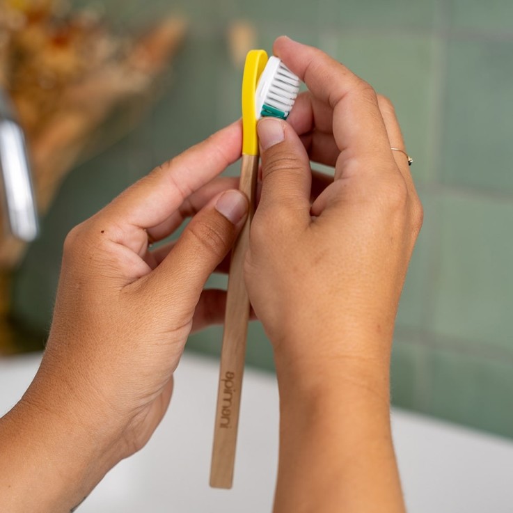 3 Recharges medium pour la brosse à dents la Maline