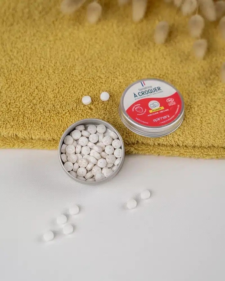 Dentifrice à croquer à la Fraise pour enfant
