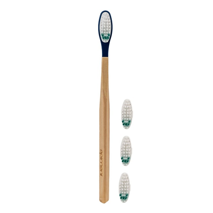 Pack 1 an souple d'une brosse à dents rechargeable en bois