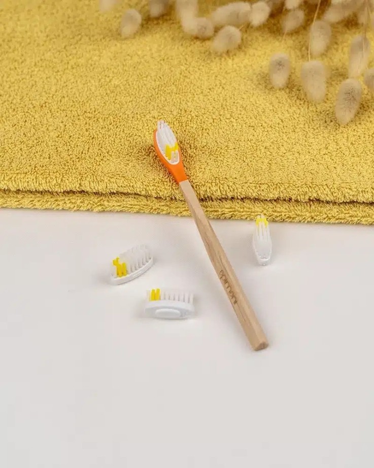 Pack 1 an pour enfant brosse à dents rechargeable et en bois