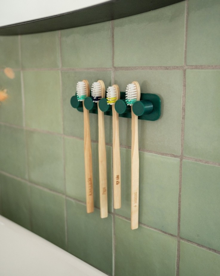 Porte-brosses à dents mural pour 2