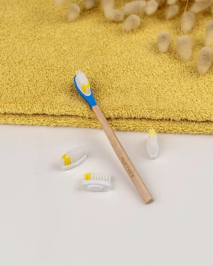 Pack 1 an pour enfant brosse à dents rechargeable et en bois