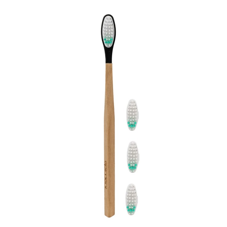 Pack 1 an extra-souple d'une brosse à dents rechargeable en bois