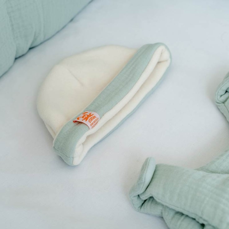 Bonnet de Naissance en Coton Bio