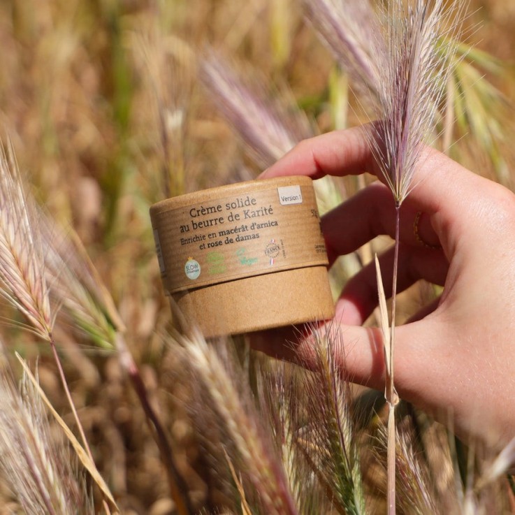 Crème Solide au Beurre de Karité - Arnica & Rose Bio V2 (50g)