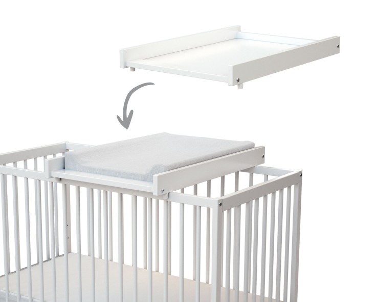 Plan à langer amovible pour lit bébé en bois ESSENTIEL