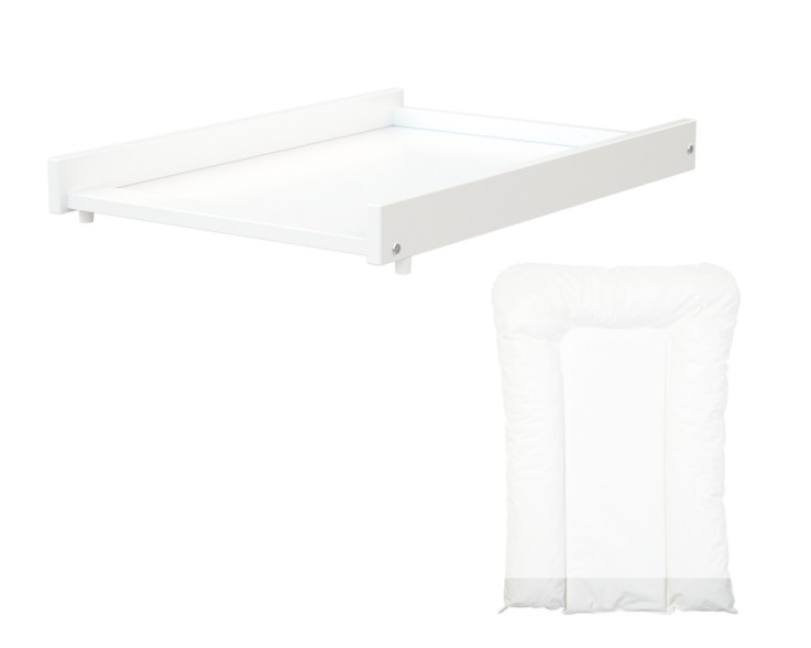 Plan à langer amovible avec matelas pour lit bébé bois ESSENTIEL
