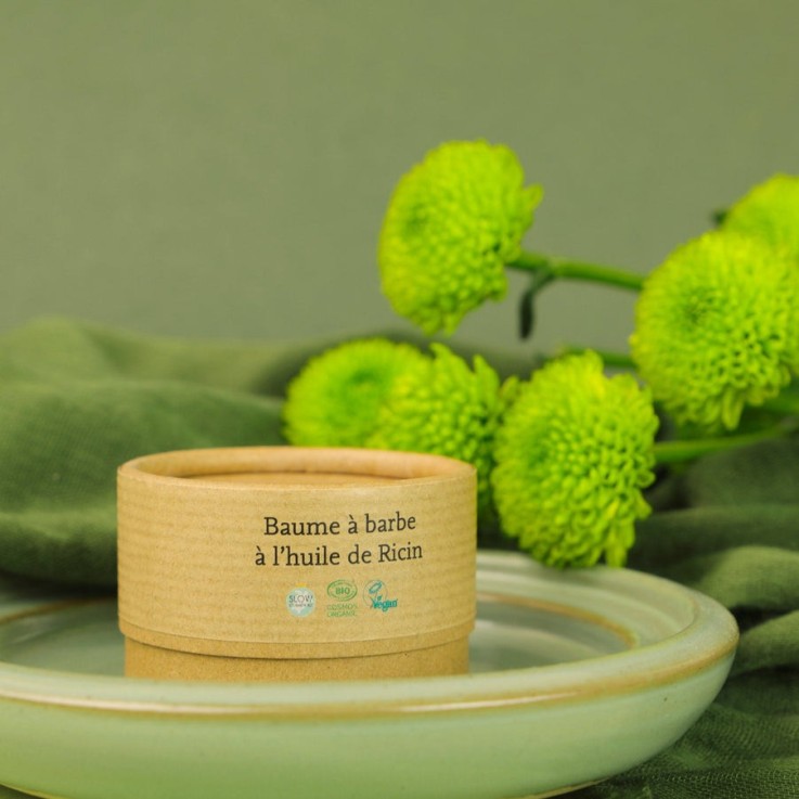 Baume à barbe à l'Huile de Ricin - Menthe Poivrée et Pin Sylvestre Bio V2