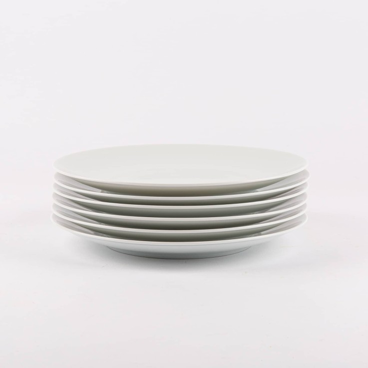 Assiette plate ronde en porcelaine (25 cm)