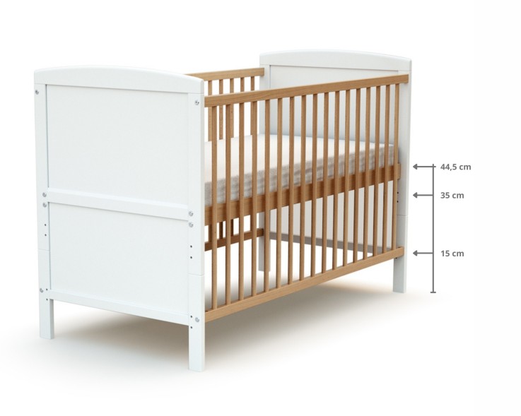 Lit bébé évolutif en bois ESSENTIEL 60 x 120 cm