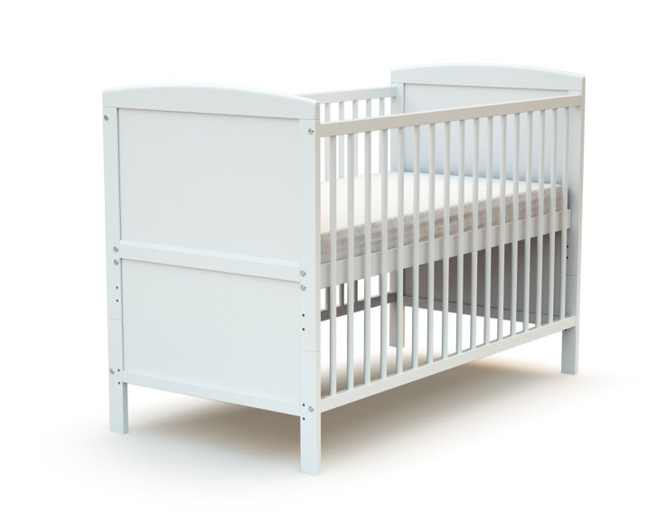 Lit bébé évolutif en bois avec matelas en bois ESSENTIEL 60 x 120 cm