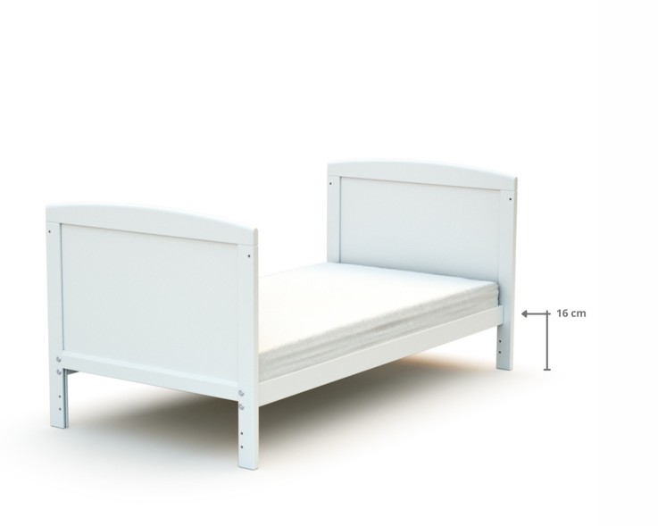 Lit bébé évolutif en bois avec matelas en bois ESSENTIEL 60 x 120 cm