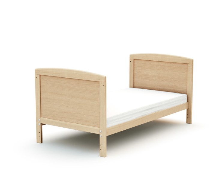 Lit bébé évolutif en bois avec matelas en bois ESSENTIEL 60 x 120 cm